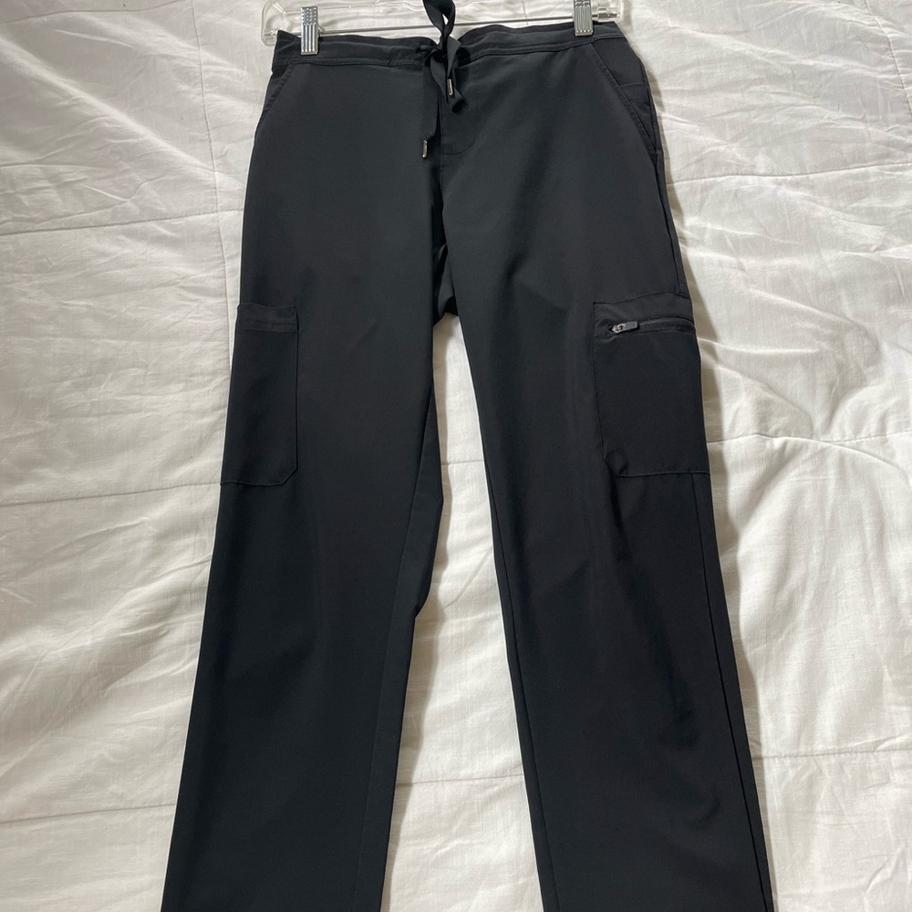 Black Adar Straight Leg Scrub Pants